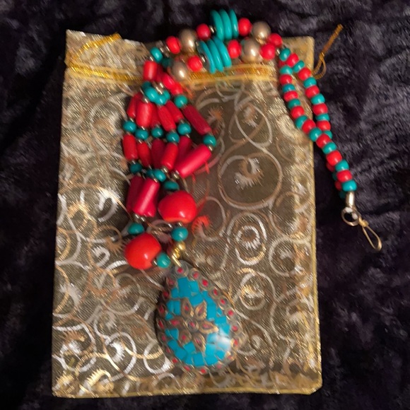 NWT. Sacred Threads Beaded Necklace. CL/TQ - Picture 5 of 6